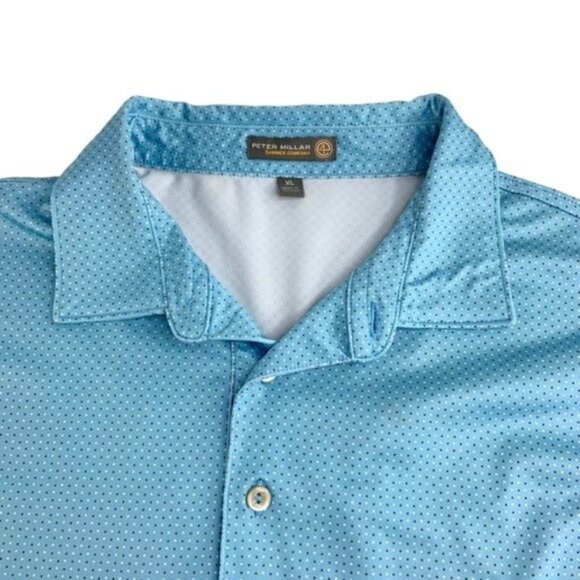Peter Millar Summer Comfort Blue Short Sleeve Polo - Picture 2 of 5